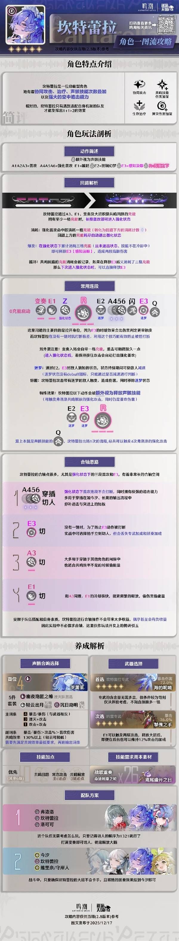 《鸣潮》坎特蕾拉打法教程 坎特蕾拉配队装备思路