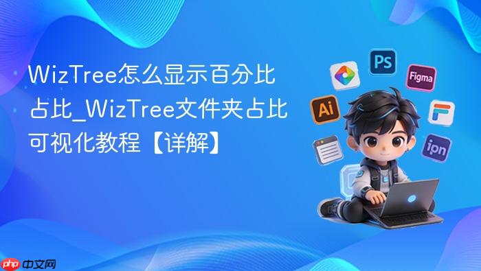  WizTree怎么显示百分比占比_WizTree文件夹占比可视化教程【详解】