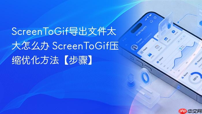 ScreenToGif压缩优化方法【步骤】 ScreenToGif导出文件太大怎么办