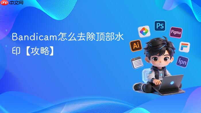 Bandicam怎么去除顶部水印【攻略】