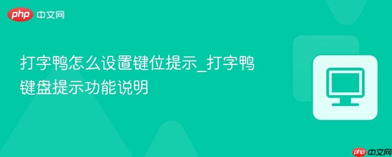 打字鸭怎么设置键位提示_打字鸭键盘提示功能说明