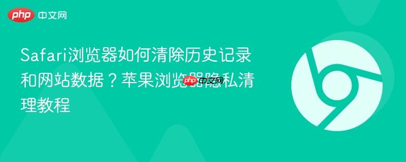 Safari浏览器如何清除历史记录和网站数据?苹果浏览器隐私清理教程